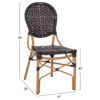 ΚΑΡΕΚΛΑ ΑΛΟΥΜΙΝΙΟΥ BAMBOO LOOK ΜΕ ΚΑΦΕ PE RATTAN HM5925.01 47x58x95Yεκ. (x1) - Image 2