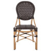 ΚΑΡΕΚΛΑ ΑΛΟΥΜΙΝΙΟΥ BAMBOO LOOK ΜΕ ΚΑΦΕ PE RATTAN HM5925.01 47x58x95Yεκ. (x1) - Image 3