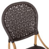 ΚΑΡΕΚΛΑ ΑΛΟΥΜΙΝΙΟΥ BAMBOO LOOK ΜΕ ΚΑΦΕ PE RATTAN HM5925.01 47x58x95Yεκ. (x1) - Image 8