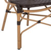 ΚΑΡΕΚΛΑ ΑΛΟΥΜΙΝΙΟΥ BAMBOO LOOK ΜΕ ΚΑΦΕ PE RATTAN HM5925.01 47x58x95Yεκ. (x1) - Image 9