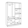 ΝΤΟΥΛΑΠΑ 4ΦΥΛΛΗ BLAKELY ME 2 ΣΥΡΤΑΡΙΑ HM339.01 ZEBRANO 120Χ42,5Χ180,5εκ. (x1) - Image 3