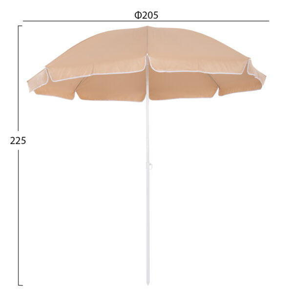 ΟΜΠΡΕΛΑ ΘΑΛΑΣΣΗΣ RANDALL 8 FIBERGLASS ΑΚΤΙΝΕΣ 2.20μ HM6015.04 MOKA (x1) - Image 2