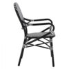ΠΟΛΥΘΡΟΝΑ ΑΛΟΥΜΙΝΙΟΥ BAMBOO LOOK ΜΕ ΜΑΥΡΟ ΛΕΥΚΟ WICKER HM5793.02 56X63X96Y εκ. (x1) - Image 4