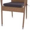 ΠΟΛΥΘΡΟΝΑ ΜΕΤΑΛΛΙΚΗ ANISHA HM5685.02 ΜΕ ΜΑΞΙΛΑΡΙ WICKER ΚΑΦΕ-ΜΟΚΑ ΣΤΟΙΒ/ΜΕΝΗ 56x60x94 εκ. (x1) - Image 9
