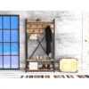 ΕΠΙΠΛΟ ΕΙΣΟΔΟΥ HM8943.01 NATURAL WOOD & ΜΑΥΡΟ  90x34x180 εκ. (x1)
