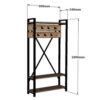 ΕΠΙΠΛΟ ΕΙΣΟΔΟΥ HM8943.01 NATURAL WOOD & ΜΑΥΡΟ  90x34x180 εκ. (x1) - Image 3