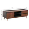 ΕΠΙΠΛΟ ΤΗΛΕΟΡΑΣΗΣ VEEN HM9741 MDF ΜΕ ΚΑΠΛΑΜΑ ΚΑΡΥΔΙΑΣ-ΚΑΡΥΔΙ&ΣΚΟΥΡΟ ΓΚΡΙ 170x40x50Υ (x1) - Image 2