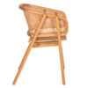 ΠΟΛΥΘΡΟΝΑ KENLEE HM9872 ΦΡΑΞΙΝΟΣ ΚΑΙ ΦΥΣΙΚΟ RATTAN RATTAN ΣΕ ΦΥΣΙΚΟ 57,5x55x81Yεκ. (x1) - Image 4