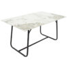 Τραπέζι Revello pakoworld sintered stone λευκό μαρμάρου-μαύρο 150x90x75εκ (x1) - Image 3