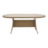 Τραπέζι Keir pakoworld rattan-αλουμίνιο καφέ 180x90x72εκ (x1)