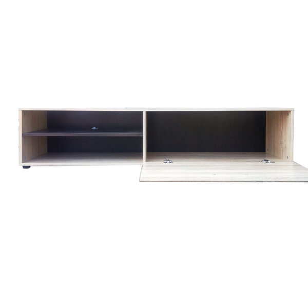 Έπιπλο TV Solo 163x41x38cm Sonoma με Wenge και MDF Καμπυλωτό τελείωμα στις πόρτες - Image 2