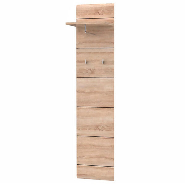 Κρεμάστρα Solo 40x30x194cm Sonoma με λεπτομέρειες Wenge και MDF Καμπυλωτό τελείωμα - Image 2