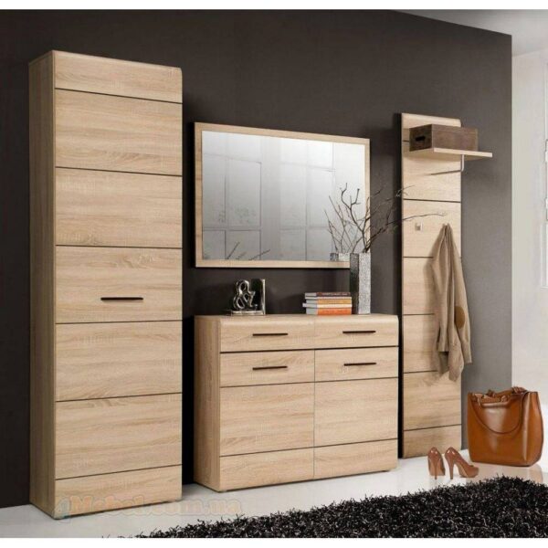 Ντουλάπα Μονόφυλλη Εισόδου Solo 55x34x197 Sonoma Wenge και MDF - Image 2