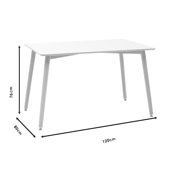 Τραπέζι Cuba pakoworld MDF γκρι cement-μαύρο 120x80x76εκ (x1) - Image 3