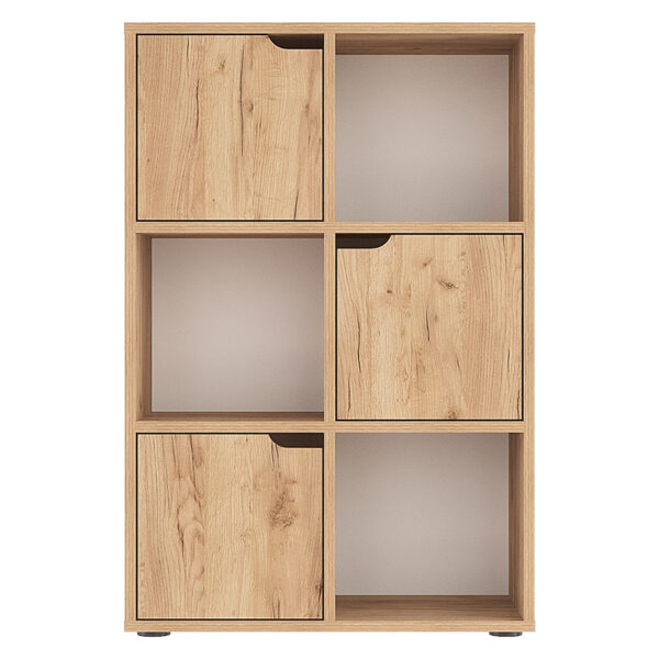 Βιβλιοθήκη Bookel pakoworld μελαμίνης σε oak απόχρωση 59.5x27.5x89εκ (x1) - Image 2