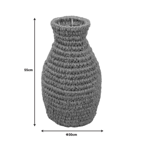 Βάζο Agelen Inart sisal σε φυσική απόχρωση Φ30x55εκ (x1)