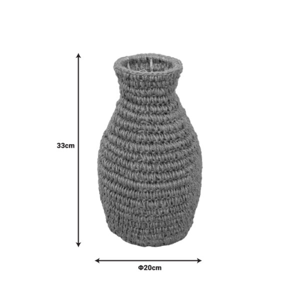 Βάζο Agelen I Inart sisal σε φυσική απόχρωση Φ20x33εκ (x1)