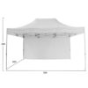 GAZEBO ΕΠΑΓΓΕΛΜΑΤΙΚΟ ΒΑΡΕΩΣ ΤΥΠΟΥ CRESSEN HM6307 ΠΤΥΣΣΟΜΕΝΟ ΑΛΟΥΜΙΝΙΟΥ 3x6x3,4Y (x1) - Image 2