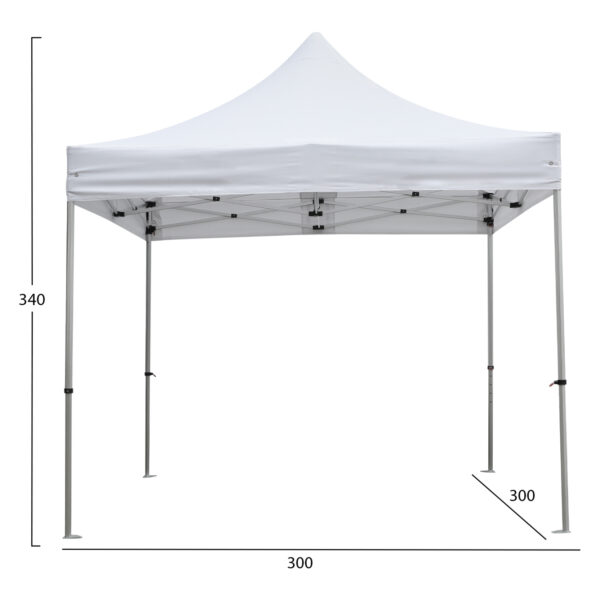 GAZEBO ΕΠΑΓΓΕΛΜΑΤΙΚΟ ΒΑΡΕΩΣ ΤΥΠΟΥ CRESSEN HM6305 ΠΤΥΣΣΟΜΕΝΟ ΑΛΟΥΜΙΝΙΟΥ 3x3x3,4Y (x1) - Image 4