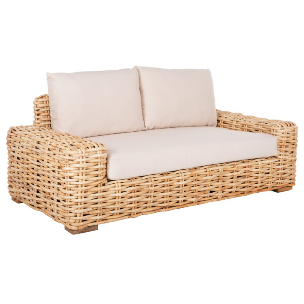 ΚΑΝΑΠΕΣ 2-ΘΕΣΙΟΣ TROPEL HM9809 ΞΥΛΟ MANGO-RATTAN ΦΥΣΙΚΟ-ΛΕΥΚΑ ΜΑΞΙΛΑΡΙΑ 192x88x70-85Υεκ. (x1)