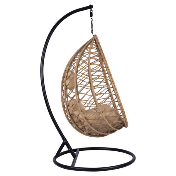 ΚΡΕΜΑΣΤΗ ΠΟΛΥΘΡΟΝΑ ΦΩΛΙΑ CATALINA HM5677.01 ΜΕ ΜΠΕΖ WICKER & ΜΑΞΙΛΑΡΙΑ Φ95Χ195Υ εκ. (x1) - Image 4