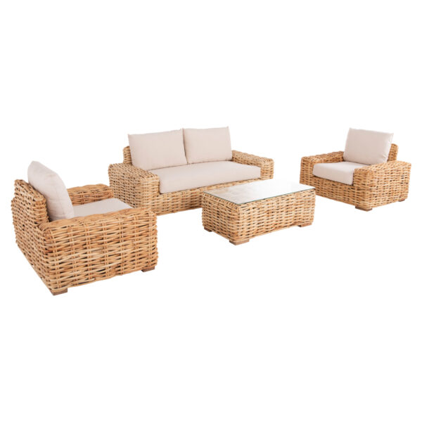 ΣΕΤ ΣΑΛΟΝΙ 4ΤΜΧ TROPEL HM11940 ΦΥΣΙΚΟ RATTAN-2ΘΕΣΙΟΣ ΚΑΝΑΠΕΣ-2 ΠΟΛΥΘΡΟΝΕΣ-ΤΡΑΠΕΖΙ (x1) - Image 13