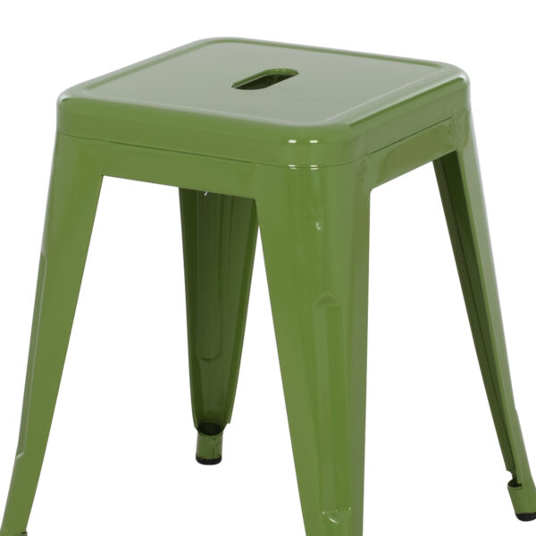 ΣΚΑΜΠΟ ΜΕΤΑΛΛΙΚΟ MELITA HM0096.53 ΣΕ LIGHT OLIVE GREEN ΧΡΩΜΑ 39x39x46Υεκ. (x1) - Image 5