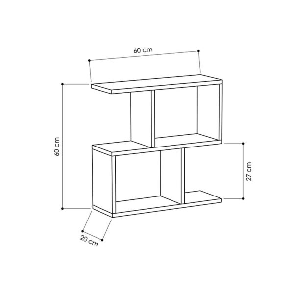 Βοηθητικό τραπέζι Homemania pakoworld χρώμα φυσικό 60x20x60εκ (x1) - Image 2