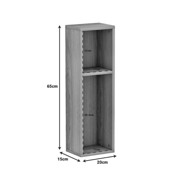 Ραφιέρα-κομοδίνο τοίχου Racks pakoworld σε sonoma απόχρωση 20x15x65εκ (x1) - Image 3