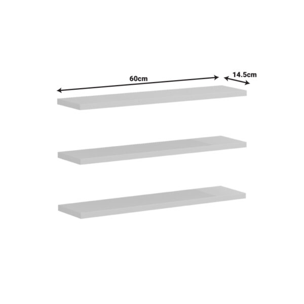 Ραφιέρα τοίχου Divar pakoworld σε sonoma απόχρωση 60x14.5x1.8εκ (x1) - Image 3