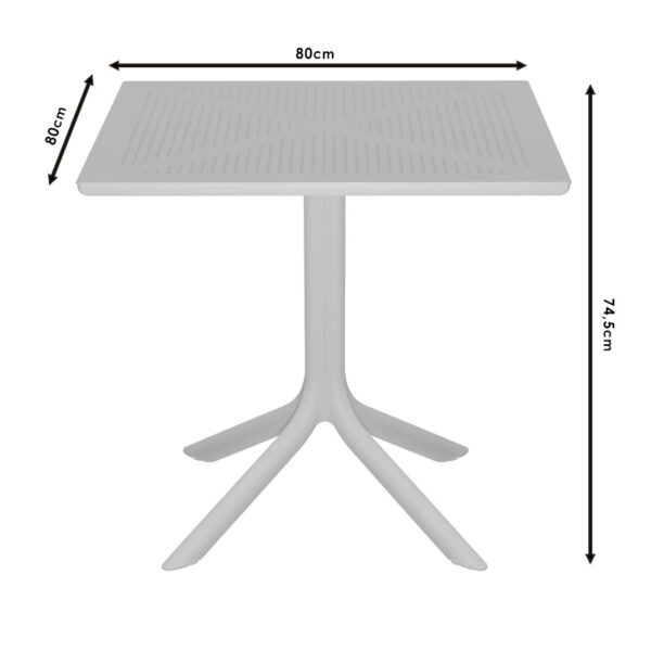 Τραπέζι Groovy pakoworld PP ανθρακί 80x80x74.5εκ (x1) - Image 3