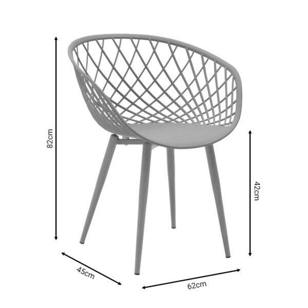 Πολυθρόνα Ezra pakoworld cappuccino pp-πόδι φυσικό μέταλλο 62x42x82εκ (x1)