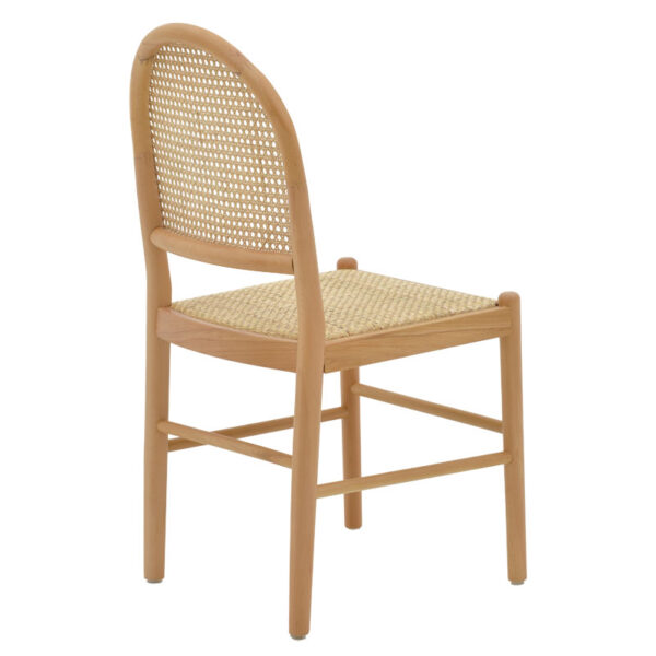 Καρέκλα Alessia pakoworld ξύλο οξιάς-rattan φυσικό 43x40x89εκ (x1)