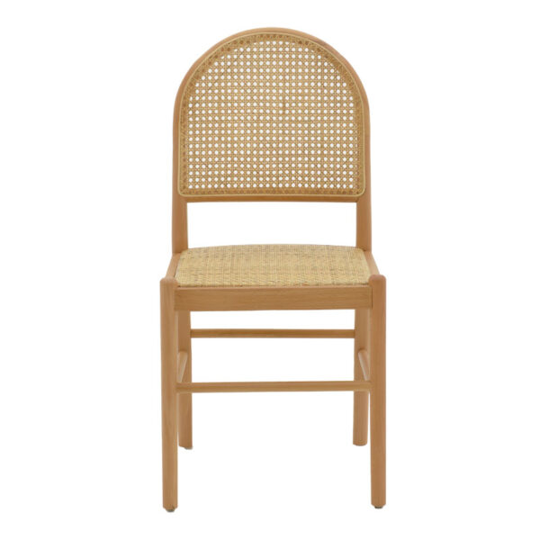 Καρέκλα Alessia pakoworld ξύλο οξιάς-rattan φυσικό 43x40x89εκ (x1) - Image 3