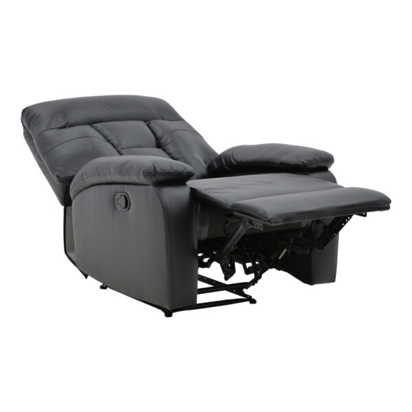 Πολυθρόνα relax με μηχανισμό massage Terpsi pakoworld μαύρο PU 80x94x102εκ (x1)