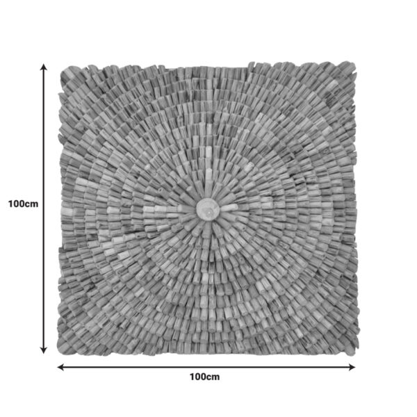 Διακοσμητικό τοίχου Wallen pakoworld teak ξύλο σε φυσική απόχρωση 100x100x5εκ (x1)