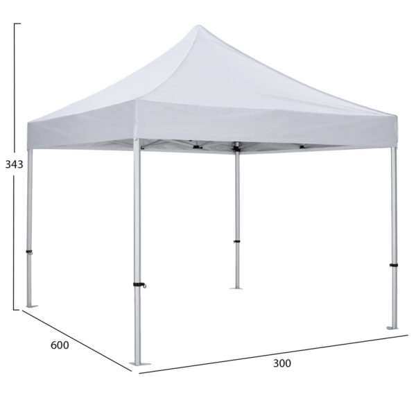 GAZEBO ΕΠΑΓΓΕΛΜΑΤΙΚΟ ΒΑΡΕΩΣ ΤΥΠΟΥ MATTHEW-AL HM6313 ΠΤΥΣΣΟΜΕΝΟ ΑΛΟΥΜΙΝΙΟΥ 3x3x3,4Y (x1) - Image 2