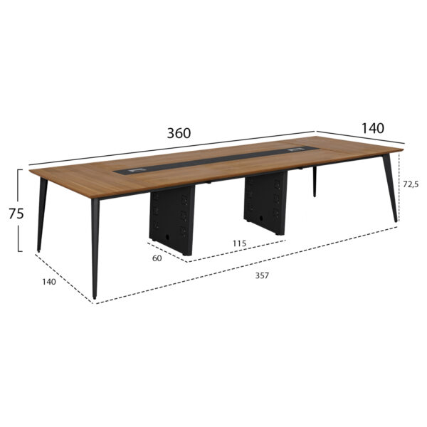 ΓΡΑΦΕΙΟ ΕΠΑΓΓΕΛΜΑΤΙΚΟ ΣΥΝΕΔΡΙΑΣΕΩΝ SUPREME HM2377 360X140X75Υ εκ. (x1) - Image 2