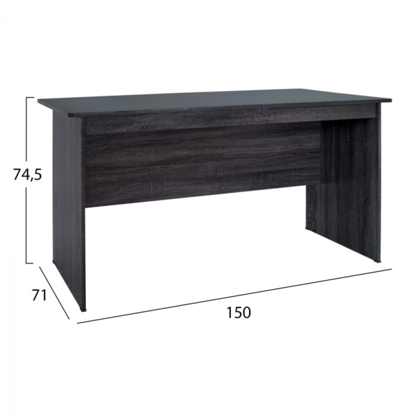 ΓΡΑΦΕΙΟ ΜΕΛΑΜΙΝΗΣ HAYDEN 150x71x74,5 HM2284.01 ΣΕ ΑΝΘΡΑΚΙ ΧΡΩΜΑ (x1) - Image 2