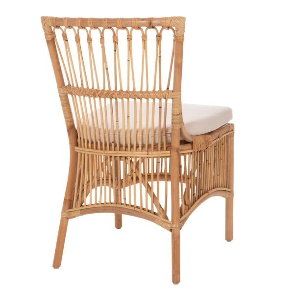 ΚΑΡΕΚΛΑ THALIN HM9834 RATTAN ΣΕ ΦΥΣΙΚΟ-ΜΑΞΙΛΑΡΙ ΣΕ ΛΕΥΚΟ 53x58x91Υεκ. (x1) - Image 5