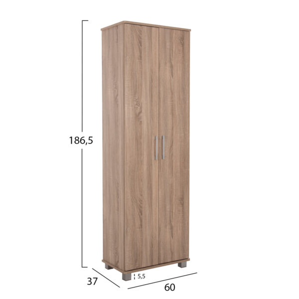 ΠΑΠΟΥΤΣΟΘΗΚΗ-ΝΤΟΥΛΑΠΑ CLUSE HM2403.20 ΜΕΛΑΜΙΝΗ SONAMA OAK ΧΡΩΜΑ 60Χ37Χ186,5Υεκ. (x1) - Image 2