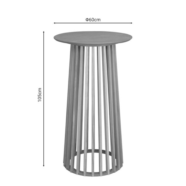 Τραπέζι μπαρ Domonic pakoworld mdf φυσικό Φ60x105εκ (x1) - Image 3