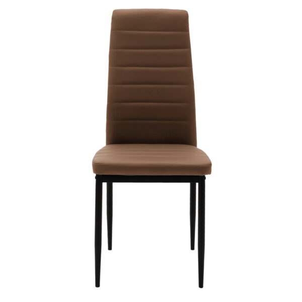 Καρέκλα Parker pakoworld PU cappuccino-μαύρο πόδι 42x48x98εκ (x1) - Image 3