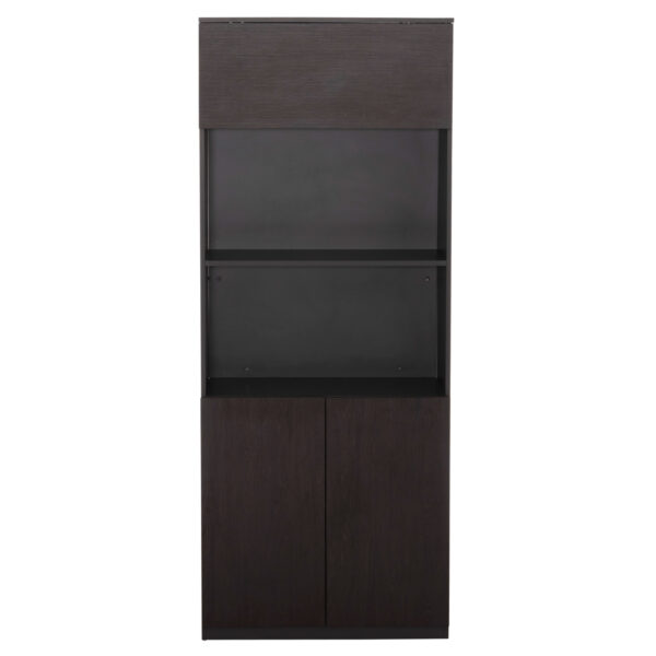 ΒΙΒΛΙΟΘΗΚΗ ΓΡΑΦΕΙΟΥ ΕΠΑΓΓΕΛΜΑΤΙΚΗ ROSEWOOD HM2089 ΜΕΛΑΜΙΝΗ ΓΚΡΙ-WENGE 80Χ40Χ200Υεκ. (x1) - Image 3