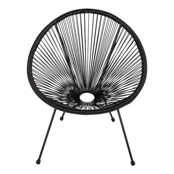 ΣΕΤ ΕΞΩΤΕΡΙΚΟΥ ΧΩΡΟΥ 3ΤΜΧ ACAPULCO HM21101 P.E.RATTAN-ΜΕΤΑΛΛΟ ΣΕ ΜΑΥΡΟ (x1) - Image 12