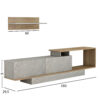 ΣΥΝΘΕΤΟ ΤΗΛΕΟΡΑΣΗΣ GARCELLE HM8904.14 ΜΕΛΑΜΙΝΗ ΦΥΣΙΚΟ-STONE TEXTURE 180x29,6x45Υεκ (x1) - Image 2