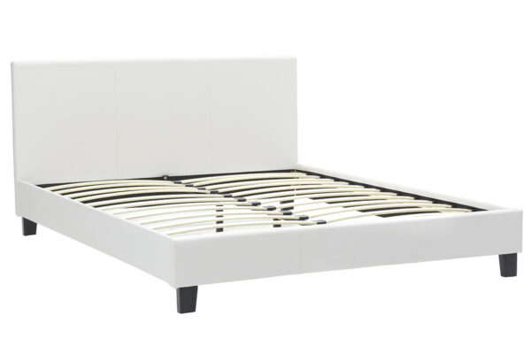 Κρεβάτι Nevil pakoworld 150x200 PU χρώμα λευκό ματ (x1) - Image 2