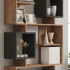 Βιβλιοθήκη Cubix pakoworld σε sonoma-ανθρακί απόχρωση 90x24,6x171,90εκ (x1) - Image 3