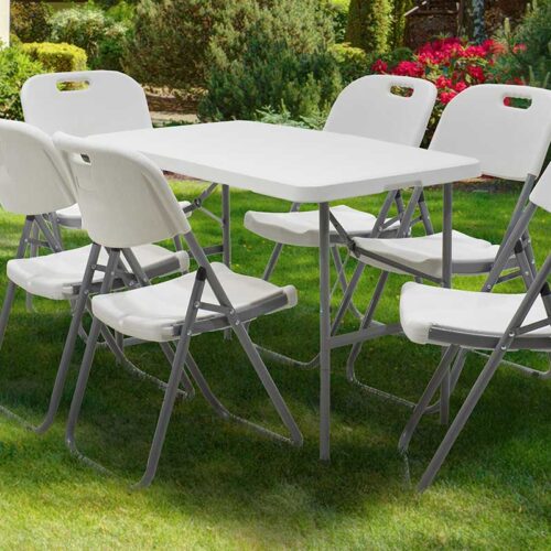 Τραπέζι catering Rodeo pakoworld πτυσσόμενο-βαλίτσα λευκό 122x60x74εκ (x1)