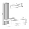 Σύνθετο σαλονιού Litende pakoworld sonoma-λευκό 249.5x42x199.5εκ (x1) - Image 2